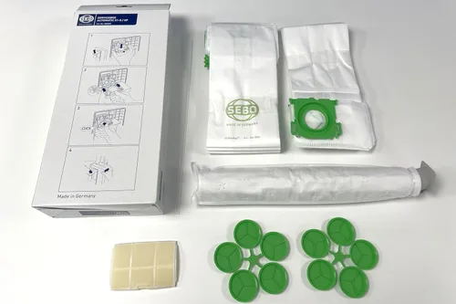 Miniatura 3 de SEBO Caja de servicio 5828AM con tira de sellado para aspiradora serie X (no X7 o X8) con 8 bolsas de filtro, filtro de escape, microfiltro