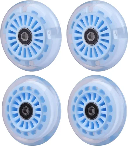 Miniatura 7 de Juego de ruedas de poliuretano de repuesto para coche oscilante (frontal, 2 piezas con luz), paquete de ruedas para coche columpio