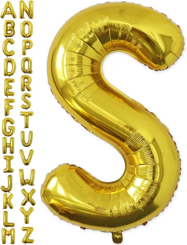 Miniatura 9 de VHUWE Globo dorado de 40 pulgadas con letra B, globos de helio de aluminio del alfabeto de Mylar de gran tamaño para fiesta de cumpleaños