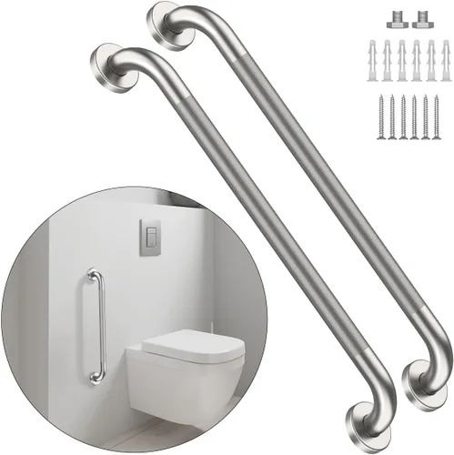 Miniatura 68 de Barra de agarre antideslizante para ducha de 24 pulgadas, acabado blanco frotado con aceite, diámetro de 1.25", Barra de agarre para baño Munzong