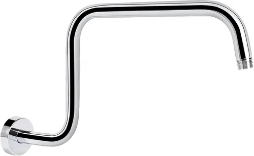 Miniatura 12 de NearMoon Brazo de extensión de ducha en forma de S con brida, tubo extensor de cabezal de ducha de altura alta de acero inoxidable, extensión Níquel