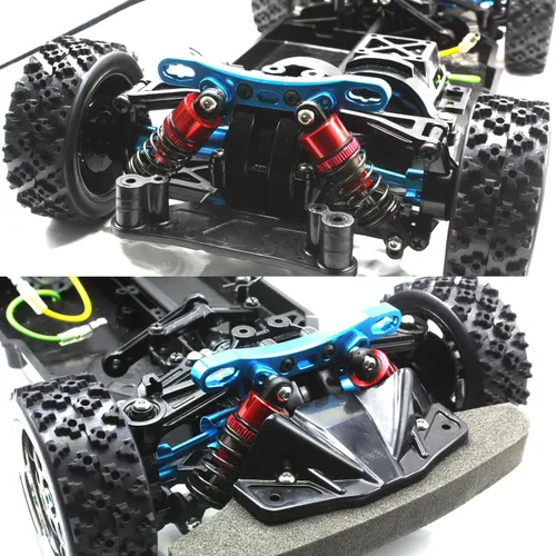 Miniatura 3 de Kit de amortiguador de amortiguador de choque de aceite RC de 2.165 in para Tamiya TT01 TT02 M05 TA05 1/10 RC chasis de coche piezas de Rojo