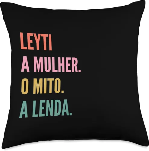 Miniatura 4 de Funny Portuguese First Name Design - Leyti Throw Pillow