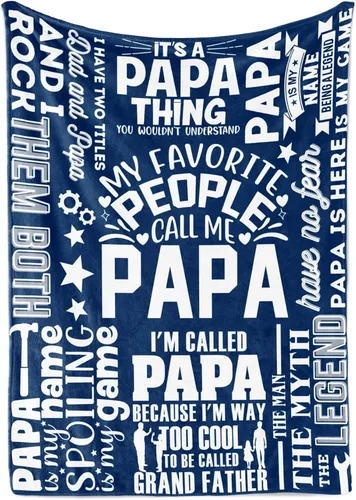 Miniatura 11 de InnoBeta Regalos para papá de nietos, nietos, regalos para abuelo, manta de sofá para abuelo, regalos de nietas y nietos para el día del padre