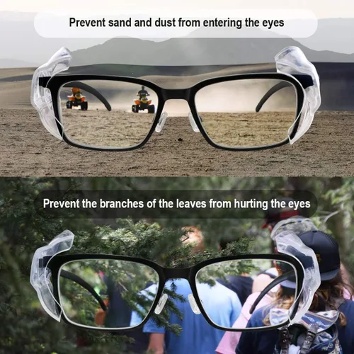 Miniatura 6 de 22 pares de protectores laterales para lentes de ojos, gafas de seguridad con lado para protección ocular, se adapta a anteojos pequeños a medianos