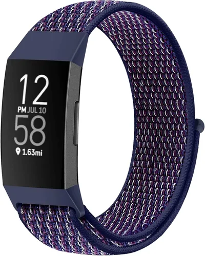 Miniatura 24 de Correas de reloj de nailon compatibles con Fitbit Charge 4/Charge 3/SE, pulsera de repuesto transpirable suave para deporte, correa con banda