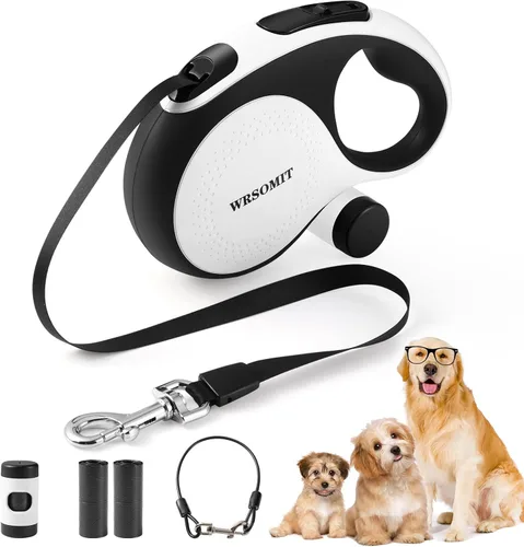 Miniatura 7 de Correa retráctil para perro con cable a prueba de mordidas, correa resistente de 26 pies para perros medianos y grandes de hasta 110 libras, 360°