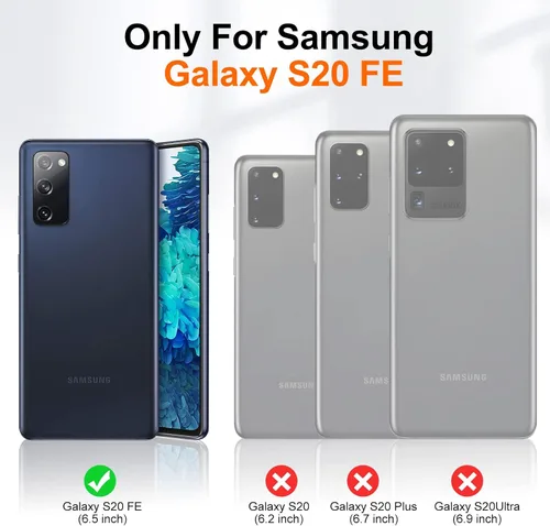 Miniatura 7 de JAME Funda para Samsung Galaxy S20 FE, funda Samsung S20 FE 5G con soporte giratorio, resistente a prueba de golpes, funda delgada para Galaxy S20