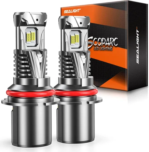 Miniatura 9 de SEALIGHT Bombillas H13 9008, 800 % 36000 LM, bombillas H13 de doble haz superbrillantes, bombillas antiniebla blancas 9008 con ventilador