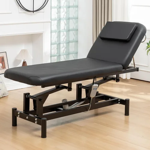Miniatura 13 de Hohuqeri Cama de masaje profesional de 73 pulgadas, mesa de tratamiento con reposacabezas extraíble, mesa de terapia física estacionaria de piel