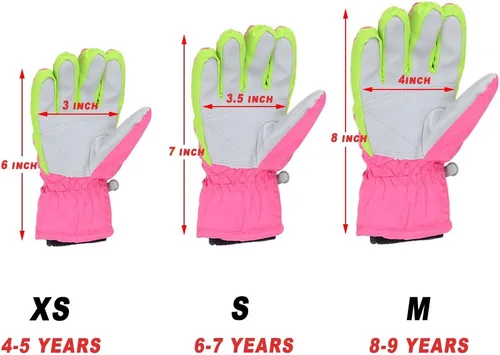 Miniatura 6 de AMYIPO - Guantes de invierno para niños y niñas, ideales para esquí, nieve, snowboard