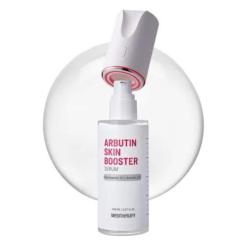 Miniatura 10 de MEDITHERAPY Arbutin Skin Booster Serum for Face 5.07 fl. oz – Suero facial coreano con 10% de niacinamida y 2% de arbutina – Alfa Arbutina se dirige