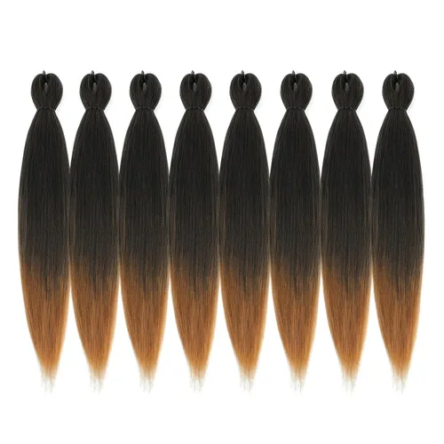 Miniatura 45 de Cabello trenzado preestirado - 12 pulgadas, 8 paquetes, cabello trenzado natural negro corto para trenzas torcidas o trenzas en caja, extensiones