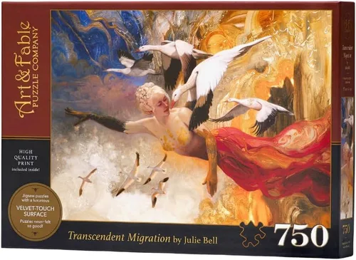 Art & Fable Puzzle Company Julie Bell - Rompecabezas para adultos de 750 piezas de arte fino de Migración trascendente