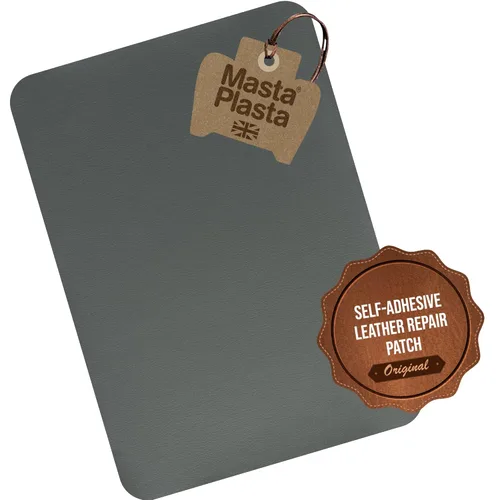 Miniatura 12 de MaMastaPlasta - Parches de cuero autoadhesivos originales para reparación de muebles, color gris claro, 11 x 8 pulgadas (11.0 x 7.9 in). Parche de I