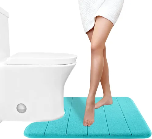 Miniatura 119 de Yimobra Tapete de baño de espuma viscoelástica, súper suave, absorbente, antideslizante, de secado rápido, lavable a máquina, tapete para bañera