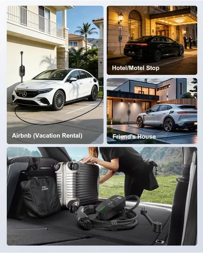 Miniatura 8 de EVDANCE Cargador portátil de nivel 1 y 2, control de aplicación inteligente y habilitado para WiFi/Bluetooth, cable de 25 pies, certificado ETL