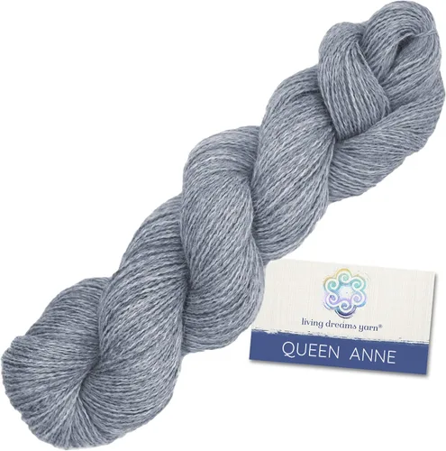 Miniatura 8 de Living Dreams Queen Anne LACE - Ovillo de lana 100% suave y lujosamente suave, color azul