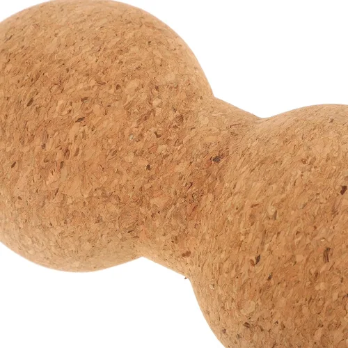 Miniatura 4 de TIDTALEO Bola de masaje de corcho y cacahuete de 3.1 x 6.3 in, antideslizante, rodillo de fitness para espalda, cuello, cintura, relajación muscular