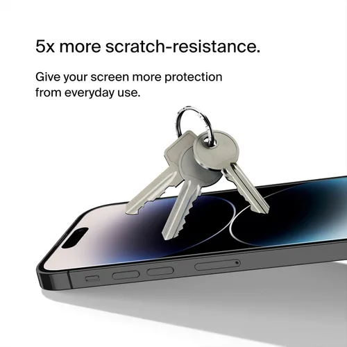 Miniatura 4 de Belkin ScreenForce UltraGlass Protector de pantalla con filtro de luz azul para iPhone 14 Pro, resistente a los arañazos, protección contra impactos