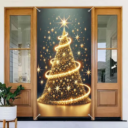 Miniatura 11 de Cartel de porche con decoración de cachorro de Navidad, trío festivo, Schnauzers en suéteres navideños, perfecto para interiores y exteriores