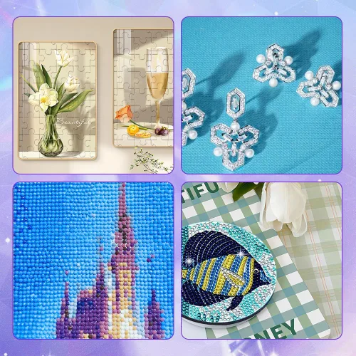 Miniatura 6 de Sellador de pintura de diamante de 4.1 fl oz, pegamento de diamante con pincel, kits de pintura de diamante de 4 onzas para adultos, accesorios