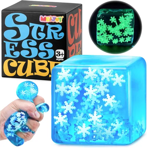 Miniatura 10 de Juguetes sensoriales para la ansiedad con forma de cubo para niños y adultos con autismo, pelotas antiestrés para adultos, juguetes blandos