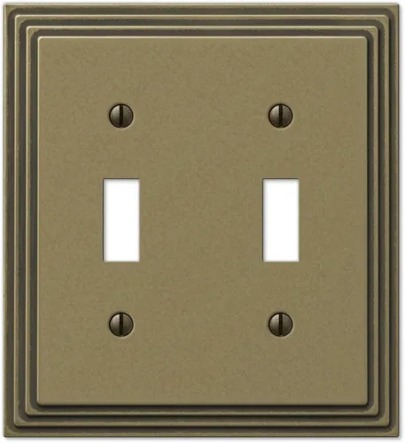 Miniatura 26 de Amerelle Steps - Placa de pared de metal fundido dúplex individual en níquel satinado