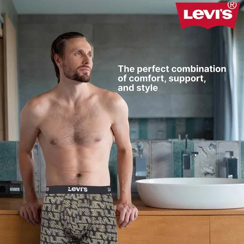 Miniatura 4 de Levi's Calzoncillos tipo bóxer transpirables y elásticos para hombre, paquete de 4
