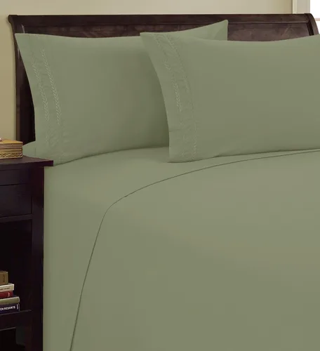 Miniatura 8 de Elegant Comfort 1800 Premier Chain Design - Juego de sábanas de 4 piezas, lujoso, sedoso, suave, resistente a las arrugas y a la decoloración