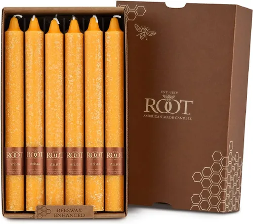 Miniatura 23 de Root Candles Velas sin aroma de cena Premium mezcla de cera de abejas en caja, 9 pulgadas, cera de abejas, 12