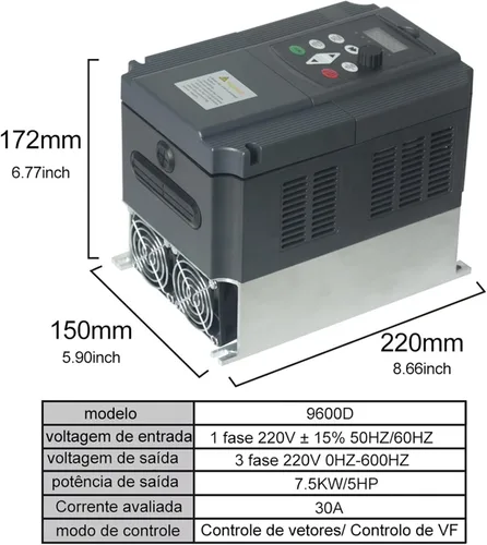 Miniatura 4 de for 380V/220V 2.2KW 11KW Economical VFD Variable Frequency Drive Converter Inverter Motor Speed Controller(11KW(15HP),220V)