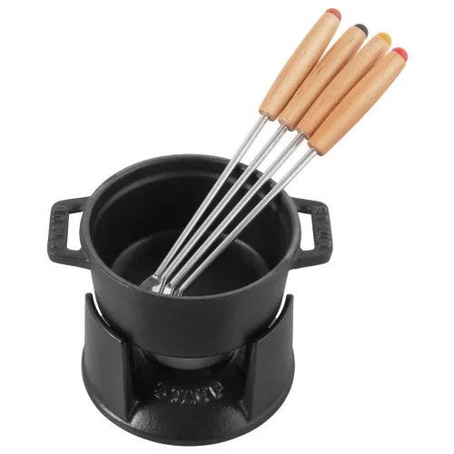 Miniatura 4 de STAUB Juego de mini fondue de hierro fundido, 10cm/3.94", negro