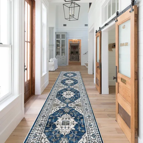 Miniatura 199 de Alfombra lavable para pasillo - 2x7 alfombras de cocina, alfombra para entrada, alfombra vintage, suave, alfombra antideslizante para piso, alfombra
