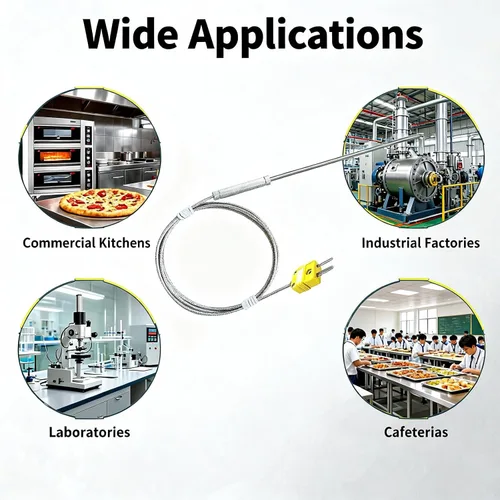 Miniatura 6 de Sonda de termopar tipo K 50360-K Tipo K Sonda de termopar de horno -40°F a 1112°F Reemplazo para hornos comerciales domésticos termopar Tipo K Sonda