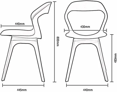 Miniatura 2 de Diseño moderno Sillas de comedor Diseño Respaldo Sala Salón Silla de salón Respaldo Material PP respetuoso con el medio ambiente para oficina Salón