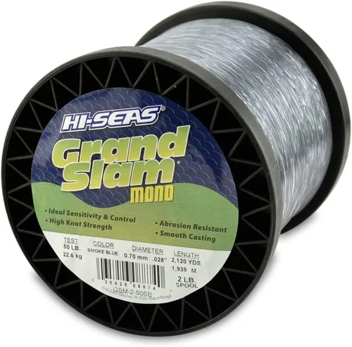 Miniatura 18 de HI-SEAS Grand Slam - Sedal de pesca de monofilamento, fuerte y resistente a la abrasión, en agua dulce y salada transparente, rosa, verde, azul Azul