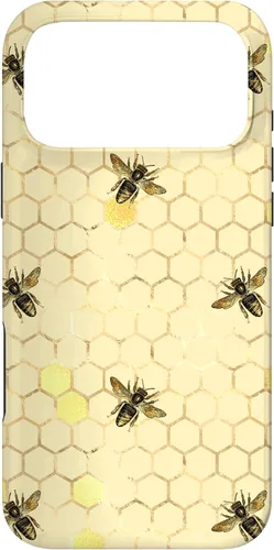 Miniatura 21 de Funda con estampado floral de abeja para iPhone 16 color amarillo miel