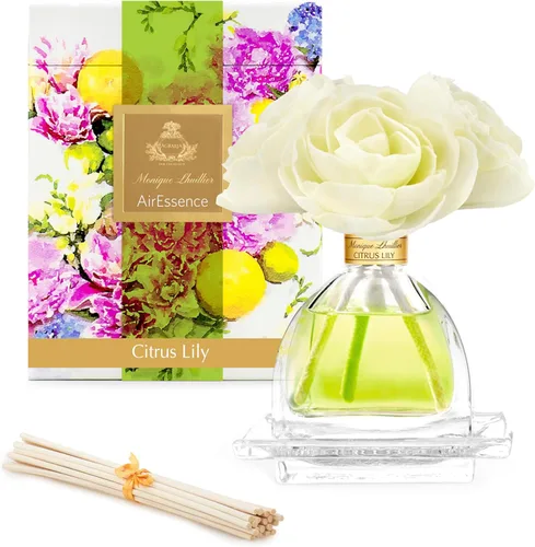 Miniatura 25 de AGRARIA Set de Difusor de Aroma de Flores y Varillas AirEssence, Juego de Fragancia Botánica de Flores Sola Hecho a Mano, Juego de Difusor de Aceite