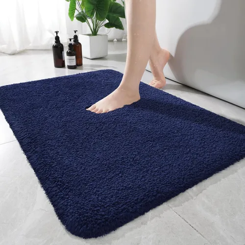 Miniatura 14 de AROGAN Tapete Largo de Baño de Lujo, 24 x 17 Pulgadas, Grueso, Suave y Absorbente, Antideslizante, Respaldo de Goma, Alfombras de Secado Rápido