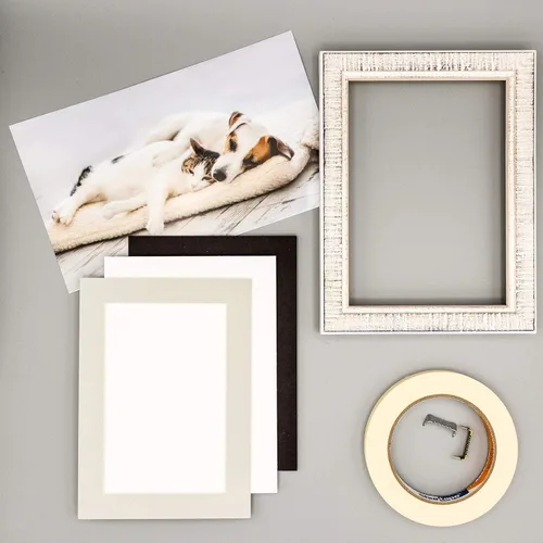 Miniatura 5 de Tapete de 22 x 28 pulgadas para fotos de 20 x 24 pulgadas, tablero gris precortado para marcos de 22 x 28 pulgadas, corte biselado mate para mostrar