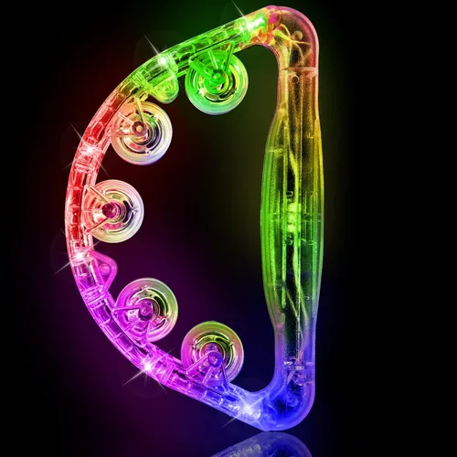 Aywewii Pandereta LED – Juguetes sensoriales iluminados para niños con autismo y necesidades especiales, instrumento musical para niños pequeños y