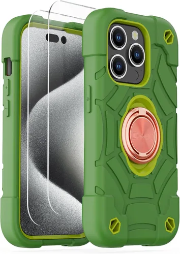 Miniatura 33 de KCJ Funda para iPhone SE 2022/2020, iPhone 8/7/6/6S, con [2×Protectores de Pantalla][Soporte de Anillo] Silicona Suave+PC Duro Protección Completa