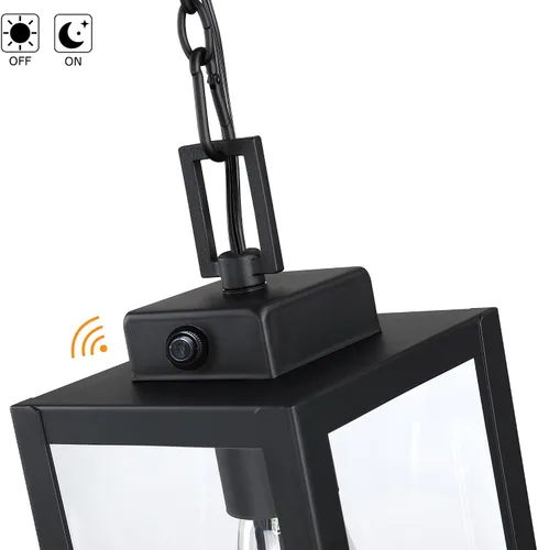 Miniatura 3 de 13 Inch Outdoor Pendant Light Dusk to Dawn Hanging Porch Light for Entrance Front Door Photocell Pendant Lights for Porch Dusk to Dawn Hanging