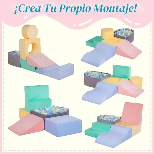Miniatura 5 de Juguetes de escalada para niños pequeños de 1 a 3 años, bloques de escalada de espuma para bebé, 6 piezas de juguetes de escalada para bebés