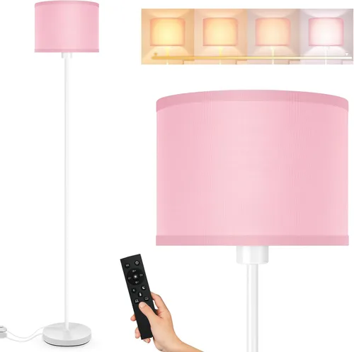Miniatura 11 de Lámparas de pie doradas para sala de estar, lámpara de pie regulable sin escalones con control remoto, temperatura de color y brillo ajustables