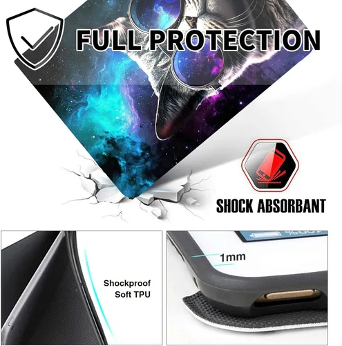 Miniatura 51 de Funda para tablet Fire 7 (12ª generación, versión 2022), delgada, a prueba de golpes, delgada, de piel sintética, con función de apagado/encendido