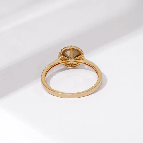Miniatura 5 de Tienda Collection 10k Gold Imported Crystal March Birthstone Ring