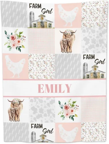 Manta de bebé personalizada para niñas, manta de bebé personalizada con nombre, manta suave con nombre personalizado, manta de guardería rosa Tema