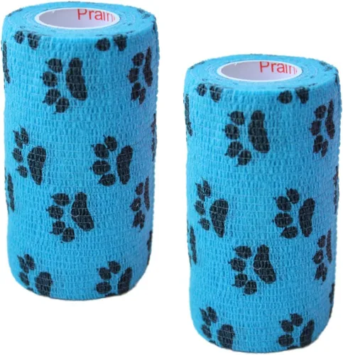 Miniatura 69 de Cinta adhesiva para veterinarios (negro) (paquete de 2) (4 pulgadas x 15 pies), autoadhesiva, adherente, cohesiva, flexible, autoadhesiva, rollo